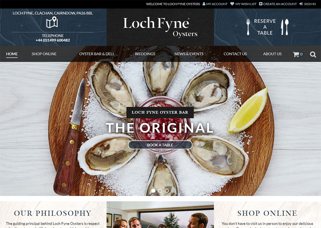 Magento eCommerce Development for Loch Fyne Oysters